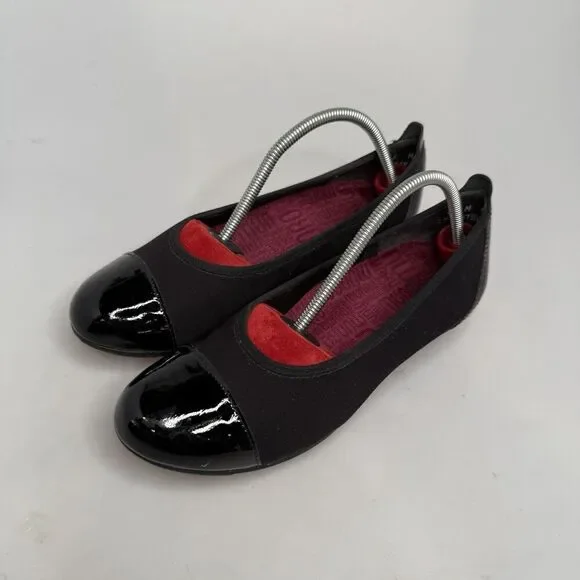 Munro Slip-On Loafer Shoes Size 6M Traveler Black Stretch Fabric Made In USA - Picture 4 of 16